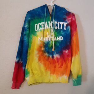 Tie Dye Fleece zippered Hoodie